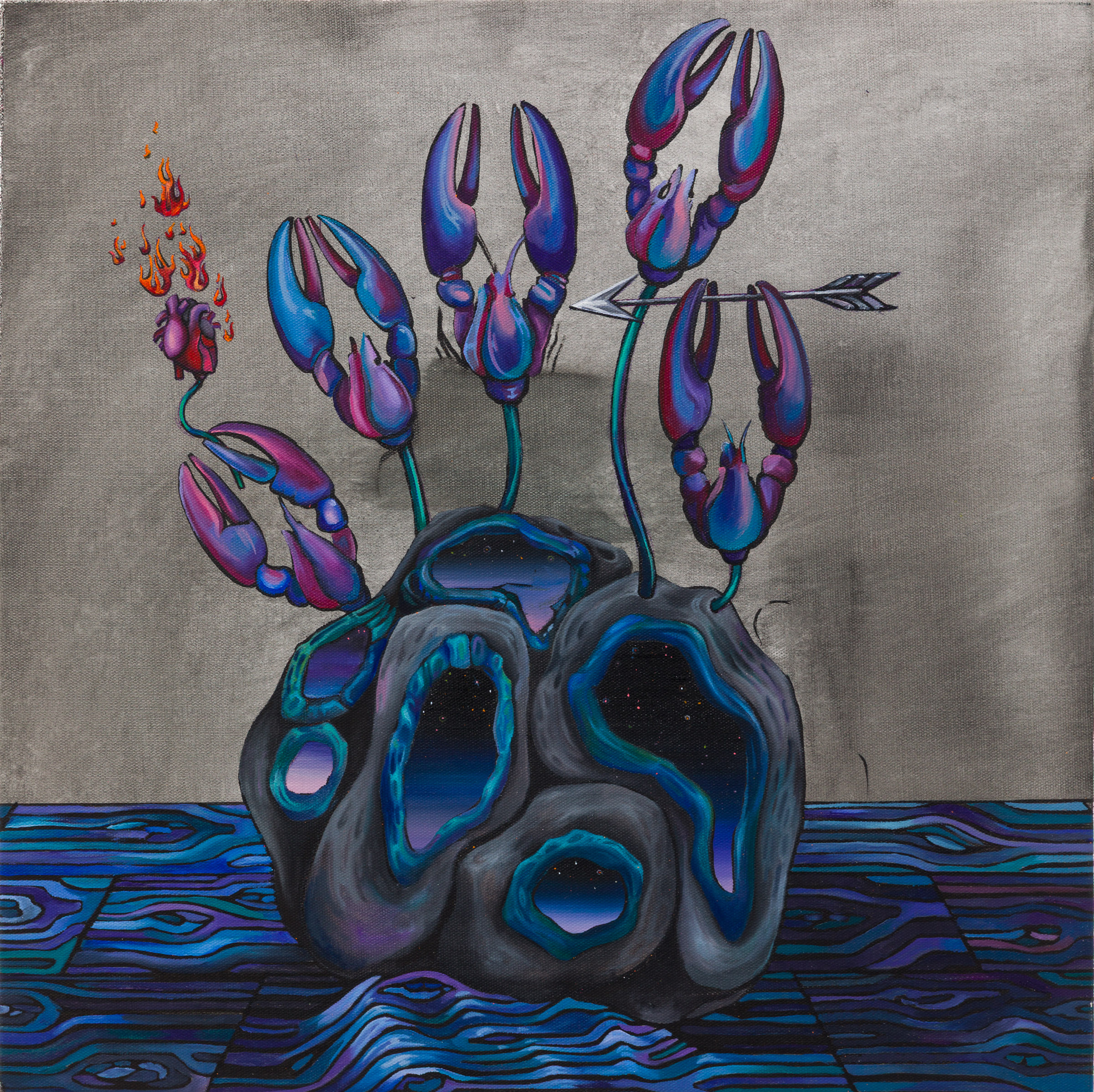 Emma Păvăloaia, My Flower Vase When I Think of You 2, 2026, Signed, titled and dated verso, Oil on canvas, 51 × 53 cm