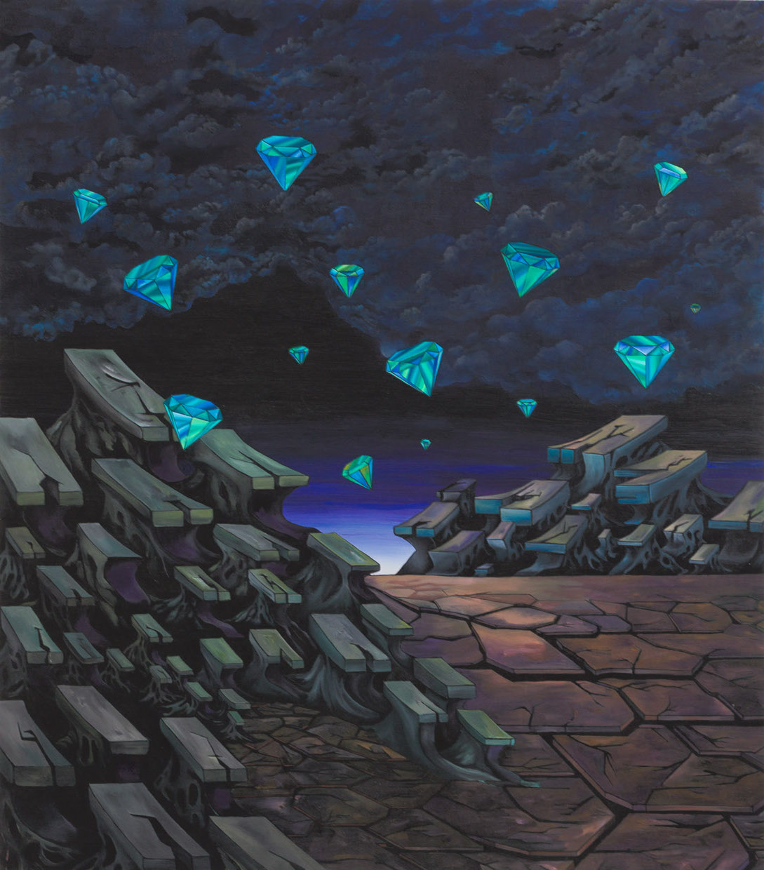 Emma Păvăloaia, First Rain After Many Years, 2026, Signed, titled and dated verso, Oil on canvas, 160 × 140 cm
